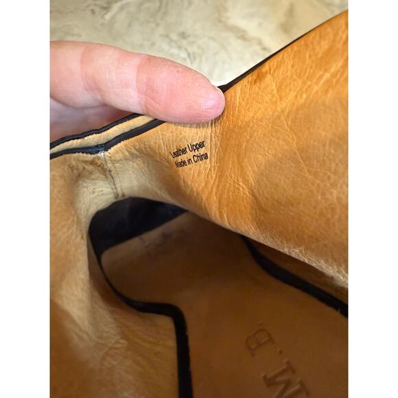 L.A.M.B. Gwen Stefani Leather & Satin Trim Platform Open Toe Booties Black - Picture 9 of 10